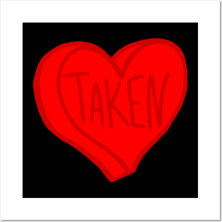 Taken Big Red Love Heart Posters and Art